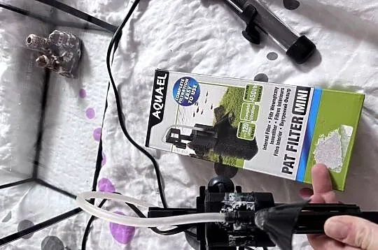 akwarium wraz z grzalka i filtrem, Wielkopolskie, Gniezno