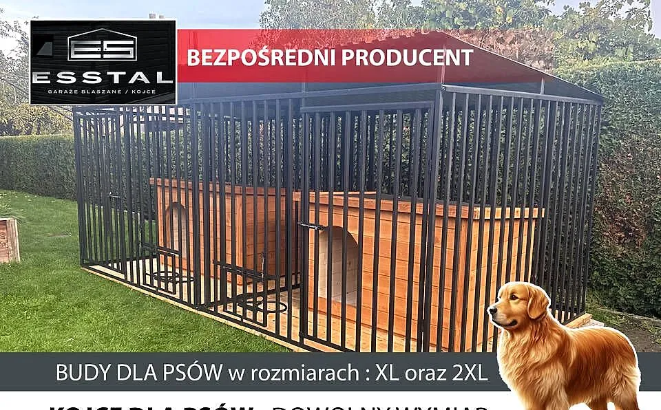 C121 Kojec dla Psa , KOJCE dla Psów ,Dowolne Rozmiary , Dodatki - ESSTAL, Lubelskie, Opole Lubelskie