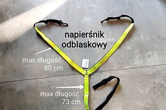 Nowy odblaskowy napierśnik miękko podszyty, regulowany, Małopolskie, Jasień
