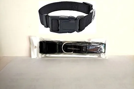 Obroża dla psa czarny nylon regulowana nowa