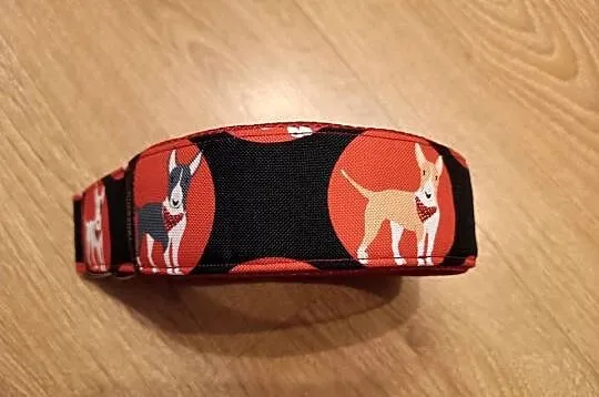 Elagancka duża, szeroka półzaciskowa obroża dla bullterriera., Śląskie, Szczyrk