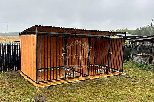 Kojec dla psów 4x2m drewniana podłoga - uchwyt na miski ID1043, Śląskie, Rybnik