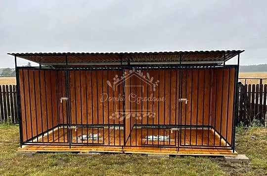 Kojec dla psów 4x2m drewniana podłoga - uchwyt na miski ID1043, Śląskie, Rybnik