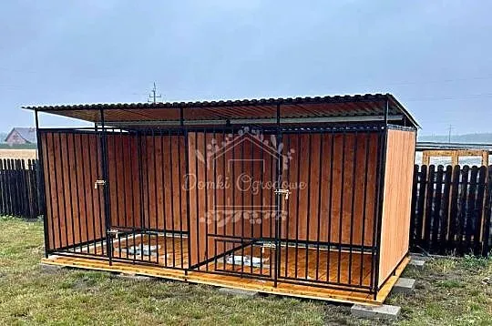Kojec dla psów 4x2m drewniana podłoga - uchwyt na miski ID1043, Śląskie, Rybnik