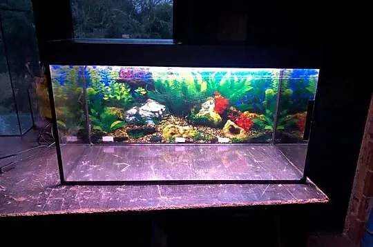 Akwarium 80x35x40 112 L pokrywa aluminiowa , oświetlenie 2 x led, Łódzkie, Justynów