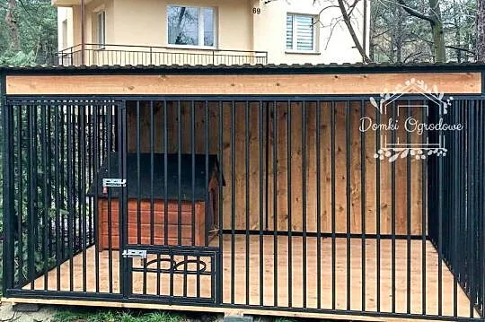 Kojec dla psów 3x2m  Wiatrołap podłoga drewno uchwyt na miski ID596, Śląskie, Cieszyn