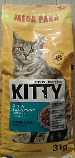 KITTY Karma sucha dla kotów z RYBĄ i WARZYWAMI 3 kg, Opolskie, Strzelce Opolskie