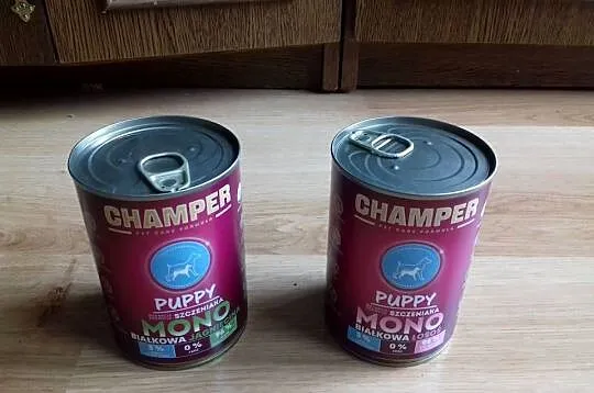 Karma dla psa w puszce, Champer Pupy Mono białkowa, jagnięcina, łosoś, 5906
