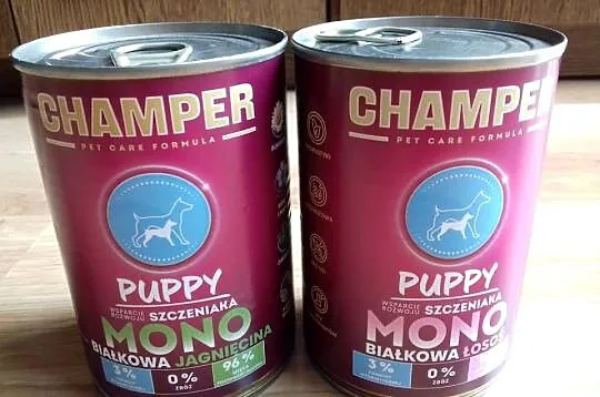 Karma dla psa w puszce, Champer Pupy Mono białkowa, jagnięcina, łosoś, 5906, Kujawsko-pomorskie, Bydgoszcz