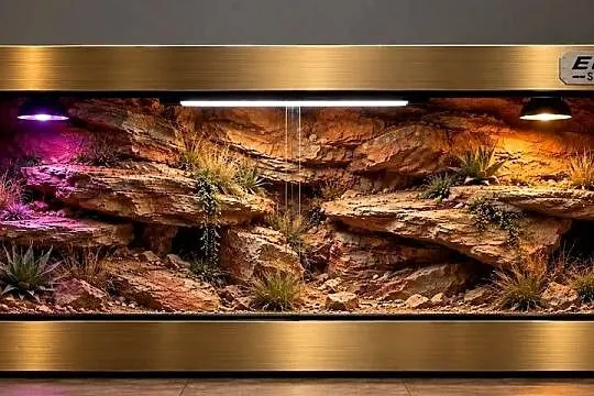 Terrarium pustynne dla agamy brodatej żółwia greckiego