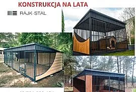 Kojec dla Psa Mocna Konstrukcja PROFIL  budą podłogą miskmi duży mały Pies