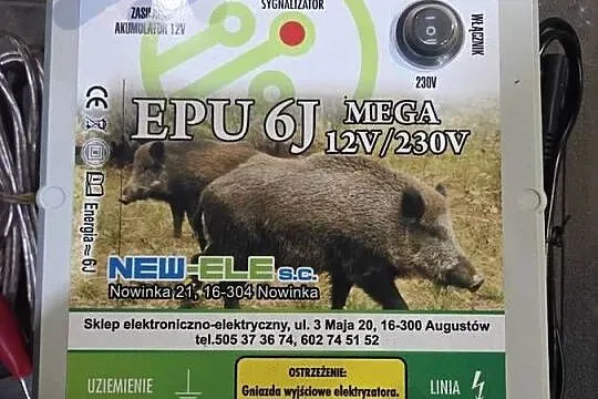 PASTUCH EPU-6J MEGA 12V/230V na dziki, sarny, bydło