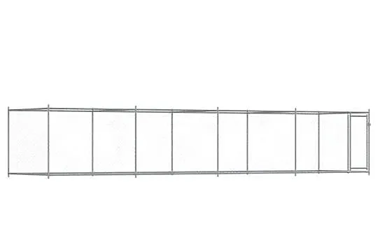 vidaXL Klatka dla psa, z drzwiami, szara, 8x2x1,5 m, stal(SKU:3209580)