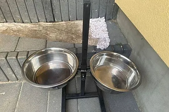 Poidło dla dużego psa z 2 miskami