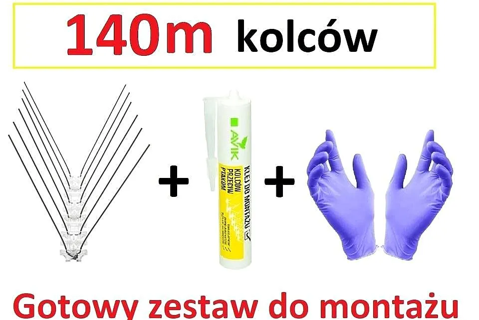 140 metrów kolców na gołębie +klej do montażu +rękawice, Śląskie, Częstochowa