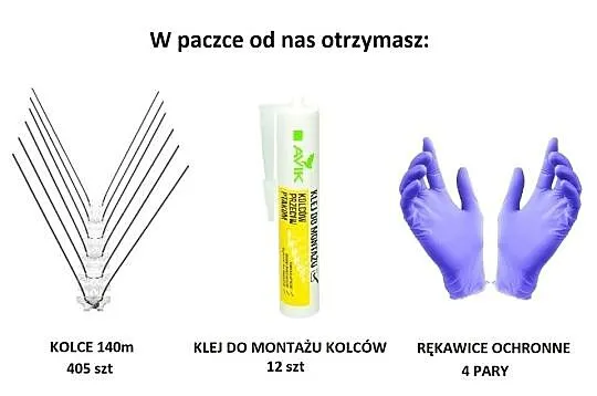140 metrów kolców na gołębie +klej do montażu +rękawice, Śląskie, Częstochowa