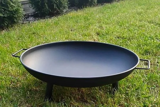 Palenisko ogrodowe stalowe 58 cm z rączkami do przenoszenia