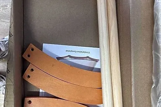 Hamak dla kota drewniany legowisko na stelażu mata pleciona, Dolnośląskie, Głuchów Górny