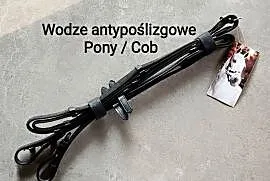 Wodze antypoślizgowe z motylkami i stoperami, na haczyki - PONY/ COB