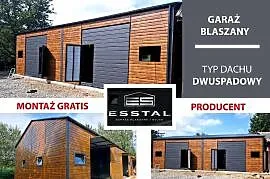 63B Garaż Blaszany Drewnopodobny - Garaże Blaszane - Wiaty - Hale - ESSTAL