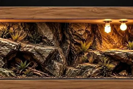 Terrarium pustynne dla agamy brodatej żółwia greckiego