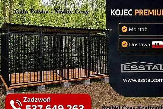 Kojec dla Psa , KOJCE dla Psów ,Dowolne Rozmiary , Dodatki - ESSTAL-, Mazowieckie, Płock