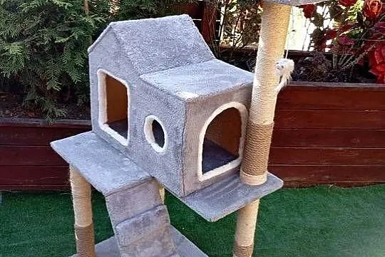 COSTWAY Szary drapak, wieża dla kota, legowisko, domek 106cm, Wielkopolskie, Poznań