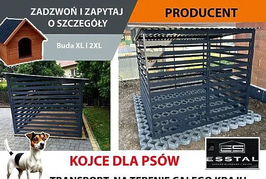 Kojec dla Psa , KOJCE dla Psów , Klatka Zadaszenie  - ESSTAL-
