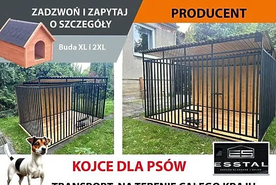 Kojec dla Psa , KOJCE dla Psów ,Dowolne Rozmiary , Zadaszenie - ESSTAL-