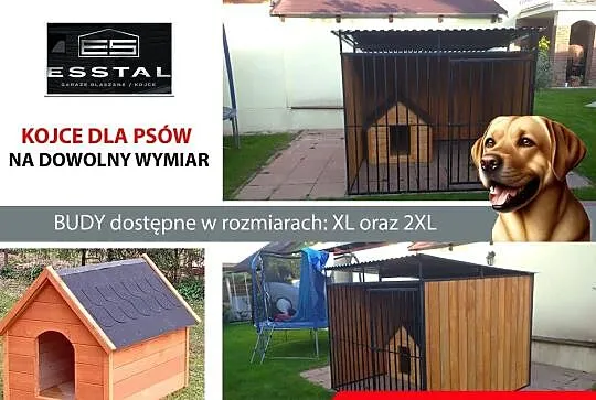 Kojec dla Psa 2x2 - ściany BOCZNE zabudowane  | KOJCE | - ESSTAL