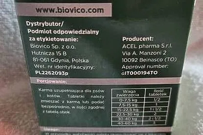 BIOVICO CEBEDEfix 40 tabletek dla psów i kotów bardzo skuteczny, Śląskie, Bielsko-Biała