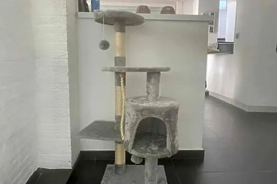 STABILNY Drapak Dla Kota 112cm Domek Zabawka RELAKSUJĄCY Wypoczynek