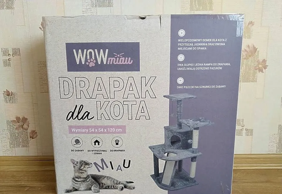 NAJTANIEJ Drapak Dla Kota 120cm Domek Legowisko Piłki Słupki Wysyłka, Śląskie, Zabrze