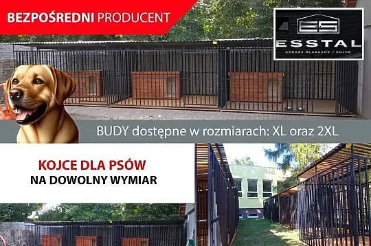 Kojec dla Psa , KOJCE dla Psów ,Dowolne Rozmiary , Dodatki - ESSTAL-