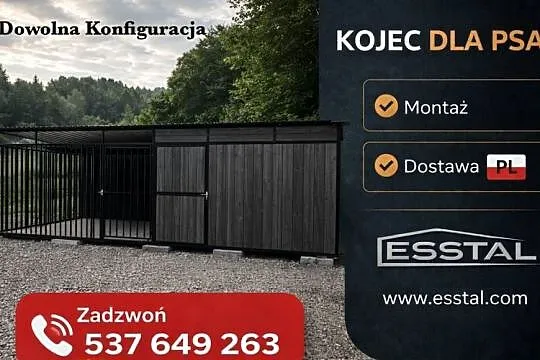 Duży Kojec dla Psa , KOJCE dla Psów , Kojec na Wymiar  - ESSTAL-, Mazowieckie, Pułtusk