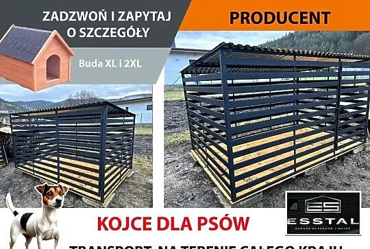 Kojec dla Psa , KOJCE dla Psów ,Klatka Wybieg  , Zadaszenie - ESSTAL-