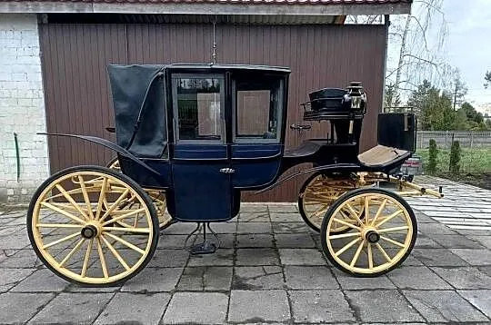 Powóz typ Glaslandauer Bryczka lando landauer, Łódzkie, Dobroń