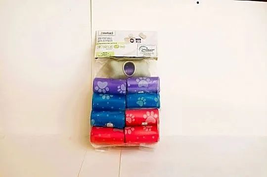 Zestaw woreczki na psie odchody 255 sztuk kolorowe + pojemnik nowe