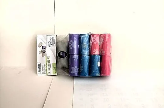 Zestaw woreczki na psie odchody 255 sztuk kolorowe + pojemnik nowe, Łódzkie, Bełchatów