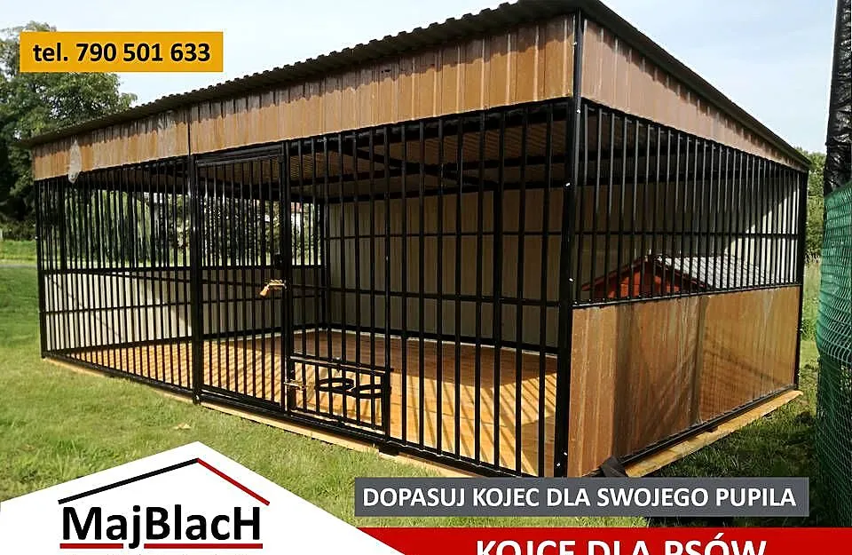 Zabudowany Kojec dla Psa - Różne Kojce dla Psów – Maj-Blach, Mazowieckie, Grójec