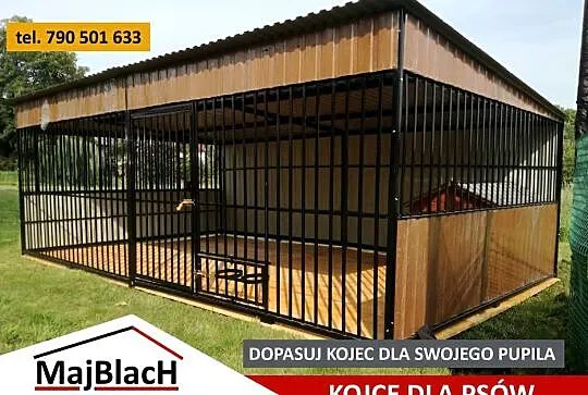 Zabudowany Kojec dla Psa - Różne Kojce dla Psów – Maj-Blach