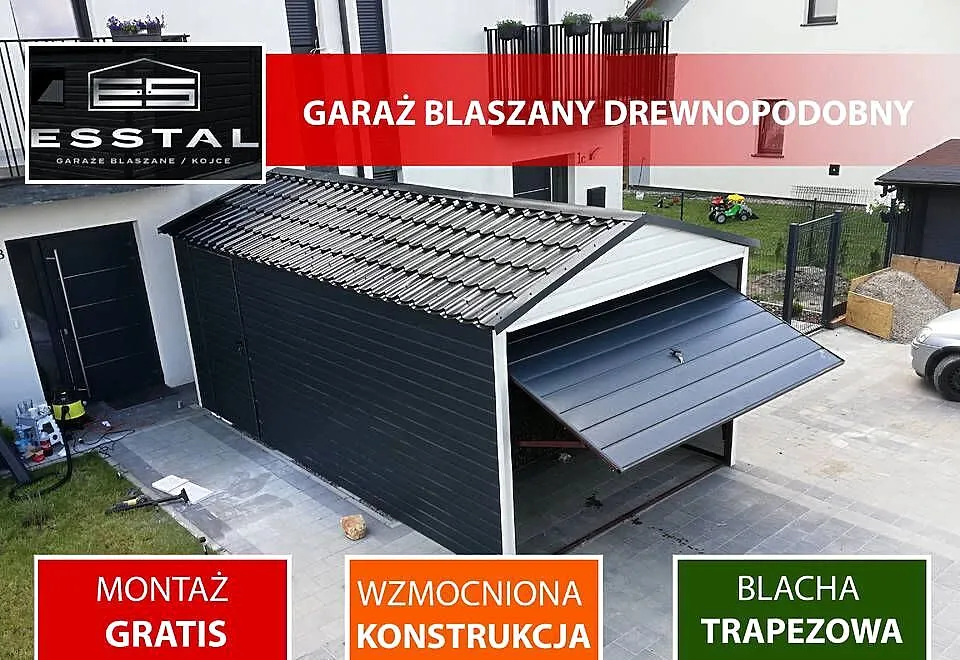 86B Ładny Garaż Blaszany 3x6 Dach Blachodachówka -Garaże Blaszane - ESSTAL, Lubelskie, Hrubieszów