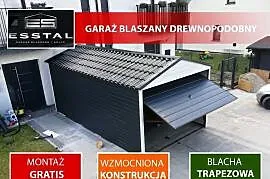 86B Ładny Garaż Blaszany 3x6 Dach Blachodachówka -Garaże Blaszane - ESSTAL